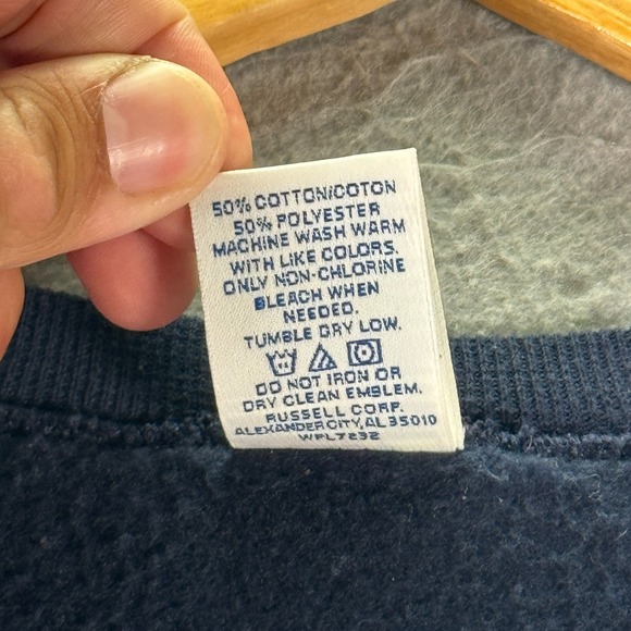 Vintage Rusell Athletic Crewneck Sweatshirt Men XL Navy Blue Comfort Classic Y2K - Picture 6 of 10